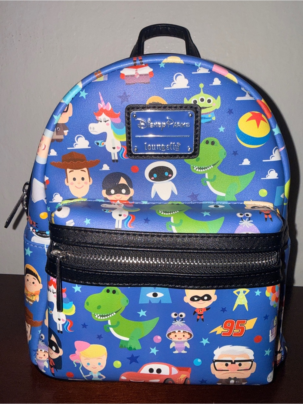 Loungefly Blue Disney Pixar Character Mini Backpack